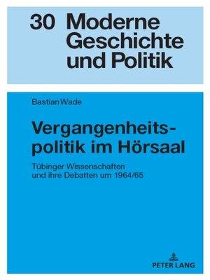 cover image of Vergangenheitspolitik im Hoersaal